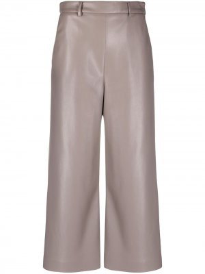 Укороченные брюки с завышенной талией MSGM. Цвет: серый