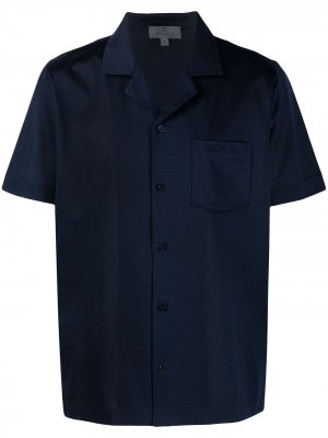 Рубашка с короткими рукавами Canali. Цвет: синий
