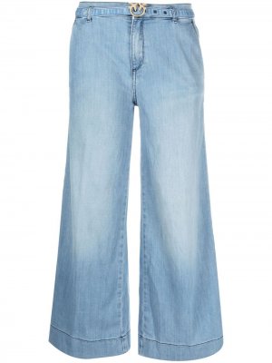 Укороченные расклешенные джинсы Pinko. Цвет: синий