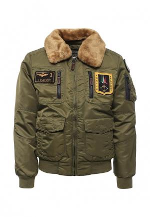 Куртка утепленная Aeronautica Militare. Цвет: хаки