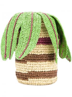 Плетенная сумка-тоут Tsumori Chisato. Цвет: зеленый
