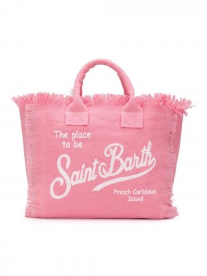 Пляжная сумка Colette с бахромой Mc2 Saint Barth Kids. Цвет: розовый