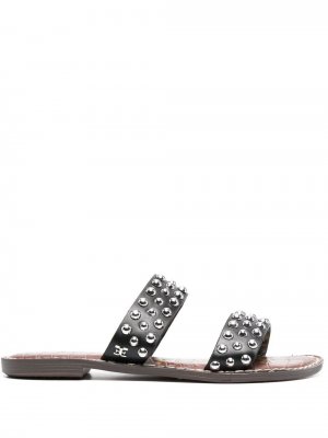 Шлепанцы с заклепками Sam Edelman. Цвет: черный