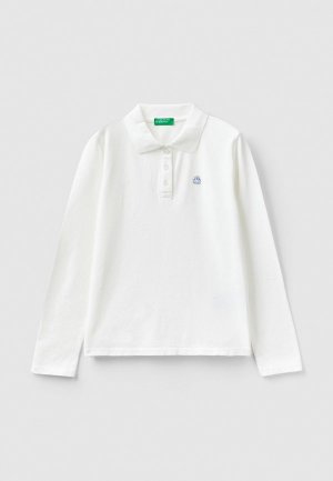 Поло United Colors of Benetton. Цвет: белый
