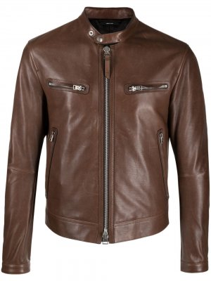 Куртка с воротником-стойкой TOM FORD. Цвет: коричневый