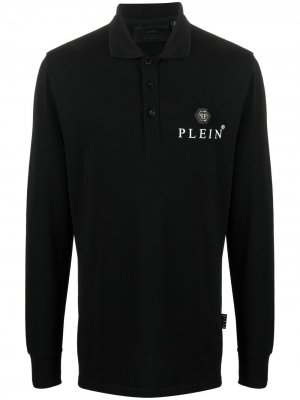 Рубашка поло с длинными рукавами и нашивкой-логотипом Philipp Plein. Цвет: черный