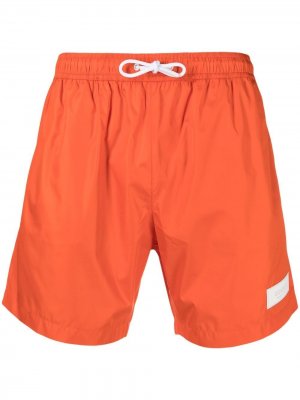 Плавки-шорты с нашивкой-логотипом Dondup. Цвет: оранжевый