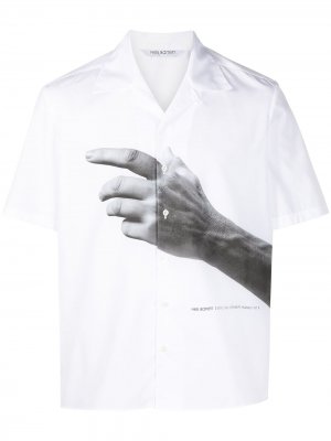Рубашка с короткими рукавами и принтом Neil Barrett. Цвет: белый