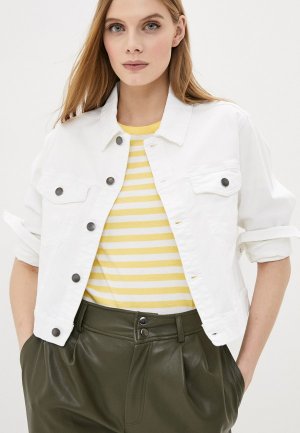 Куртка джинсовая Jacqueline de Yong. Цвет: белый