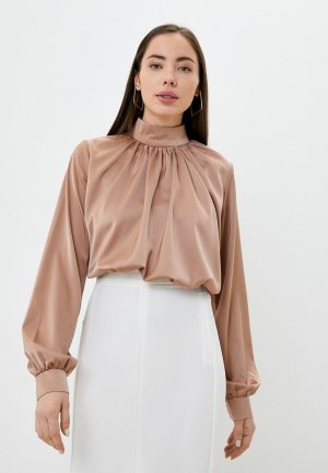 Блуза UnicoModa. Цвет: коричневый