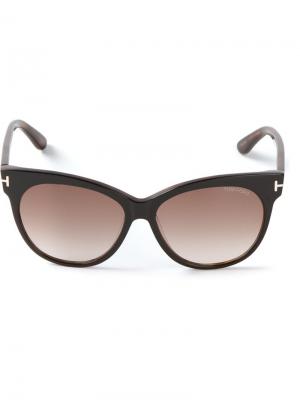 Солнцезащитные очки в оправе бабочка Tom Ford Eyewear. Цвет: коричневый