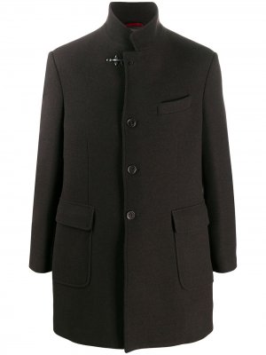 Однобортное пальто Fay. Цвет: коричневый