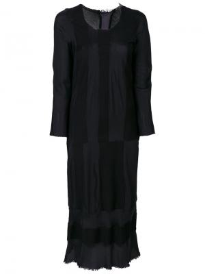 Длинное платье в полоску Comme Des Garçons Pre-Owned. Цвет: синий