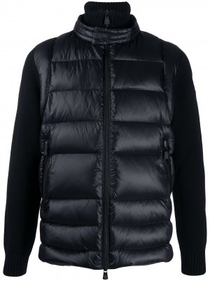Куртка с высоким воротником и стегаными вставками Moncler Grenoble. Цвет: черный