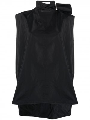 Блузка без рукавов с шарфом Jil Sander. Цвет: черный