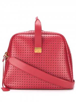 Объемная сумка на плечо с перфорацией Marco De Vincenzo. Цвет: красный