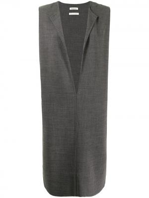 Платье pre-owned с глубоким вырезом Hermès. Цвет: серый