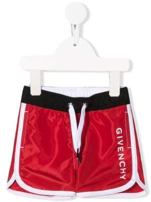 Плавки-шорты с логотипом Givenchy Kids. Цвет: красный