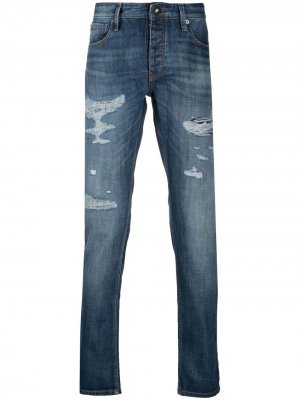 Прямые джинсы J70 Emporio Armani. Цвет: синий