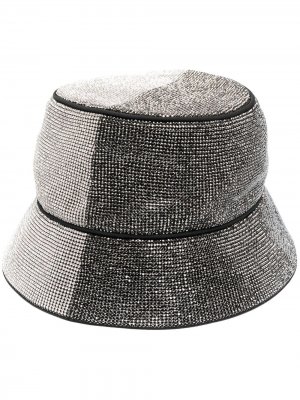Шляпа с кристаллами Kara. Цвет: серебристый