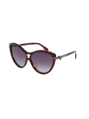 Солнцезащитные очки Alexander McQueen. Цвет: коричневый, темно-коричневый