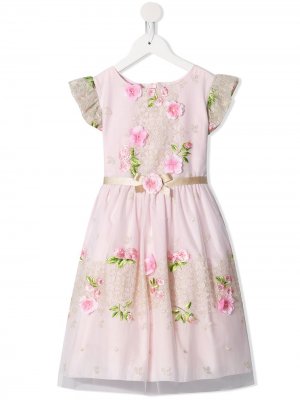 Платье миди с цветочным узором Lesy. Цвет: розовый