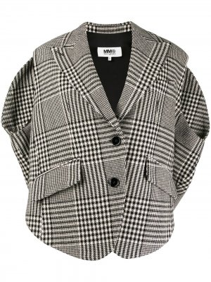 Пиджак свободного кроя без рукавов MM6 Maison Margiela. Цвет: черный
