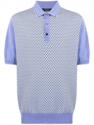 Рубашка поло с геометричным узором Stefano Ricci. Цвет: фиолетовый
