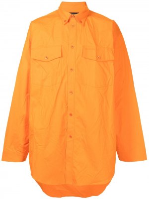 Рубашка оверсайз с длинными рукавами Balenciaga. Цвет: оранжевый