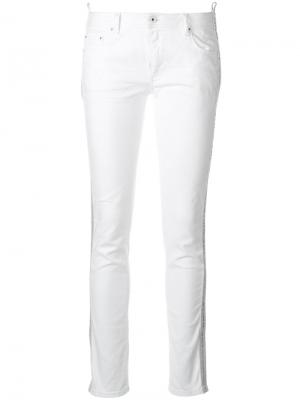 Узкие джинсы Diag Off-White. Цвет: белый