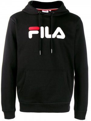 Худи с логотипом Fila. Цвет: черный