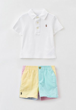 Поло и шорты Polo Ralph Lauren. Цвет: разноцветный