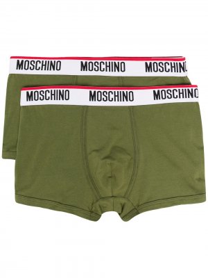Комплект боксеров с логотипом Moschino. Цвет: зеленый