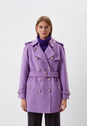 Пальто Luisa Spagnoli. Цвет: фиолетовый