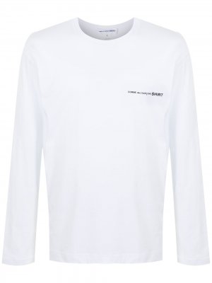 Топ с длинными рукавами и логотипом Comme Des Garçons Shirt. Цвет: белый