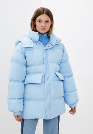 Куртка утепленная Moda Sincera. Цвет: голубой