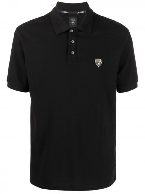 Рубашка поло с нашивкой-логотипом Automobili Lamborghini. Цвет: черный