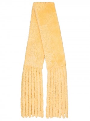 Объемный шарф с бахромой Bottega Veneta. Цвет: нейтральные цвета