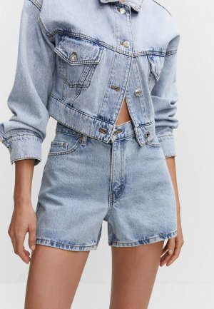Шорты джинсовые Mango. Цвет: голубой