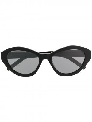 Солнцезащитные очки в шестиугольной оправе Saint Laurent Eyewear. Цвет: черный