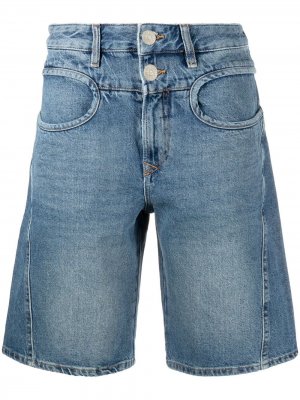 Расклешенные джинсовые шорты с завышенной талией Diesel. Цвет: синий
