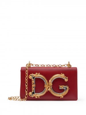 Сумка через плечо с логотипом DG Dolce & Gabbana. Цвет: красный