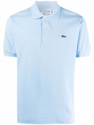 Рубашка поло с вышитым логотипом Lacoste. Цвет: синий