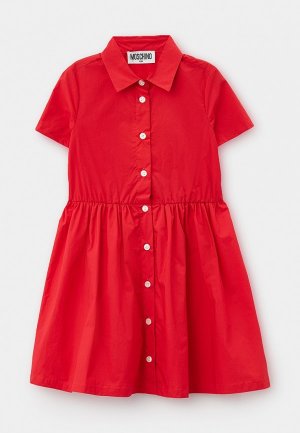 Платье Moschino Kid. Цвет: красный