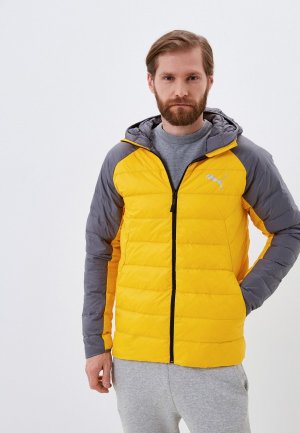 Пуховик PUMA. Цвет: желтый