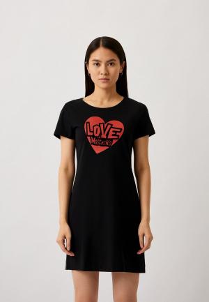 Платье Love Moschino. Цвет: черный