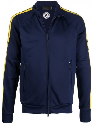 Спортивная куртка со вставками Dsquared2. Цвет: синий