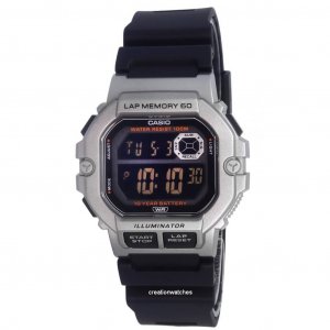 Sports Gear Кварцевые мужские часы с цифровым циферблатом WS-1400H-1B WS1400H-1B 100M Casio