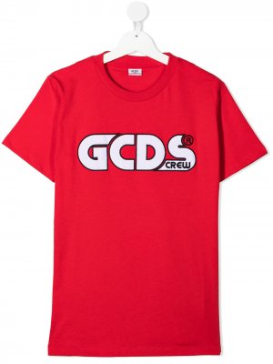 Футболка с вышитым логотипом Gcds Kids. Цвет: красный