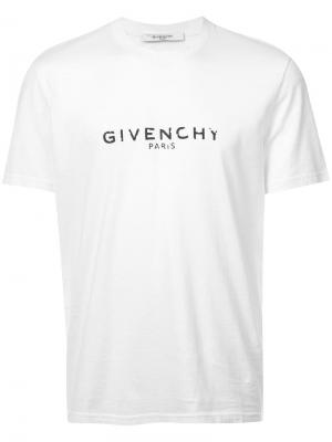 Футболка с принтом логотипа Givenchy. Цвет: белый